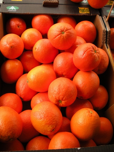 greengrocer fruit crate oranges