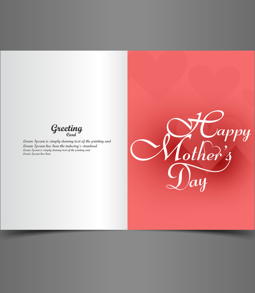 greeting card mothers day creative text concept vector