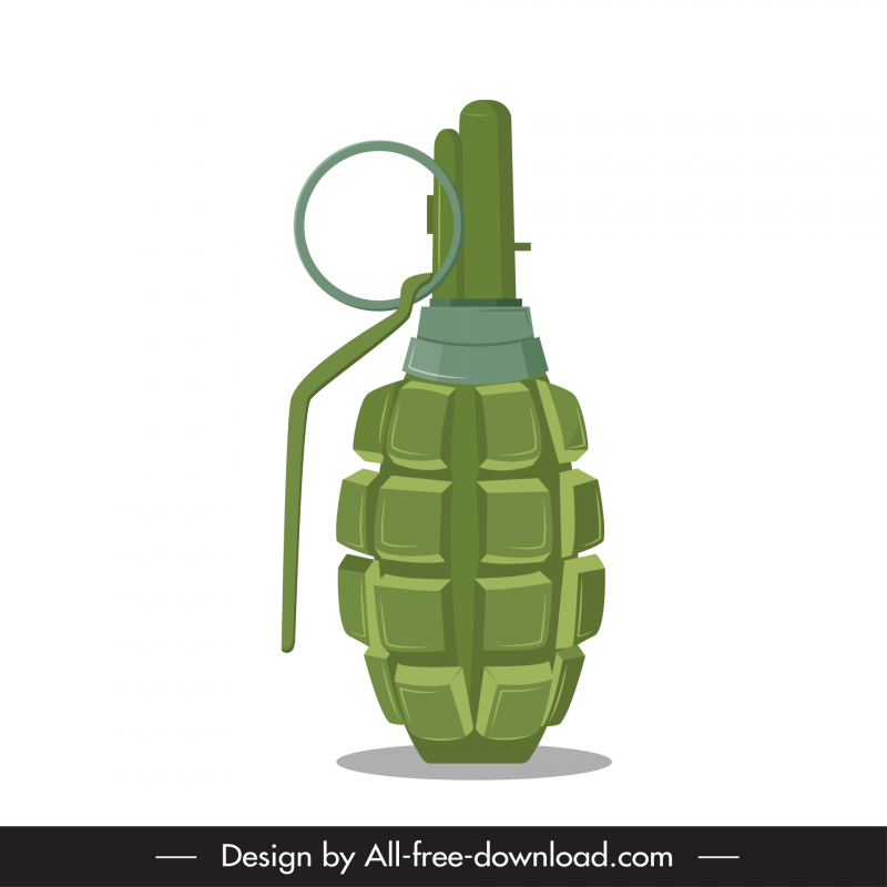 grenade icon modern 3d shape sketch