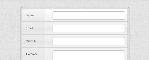 Grey Comment Form PSD
