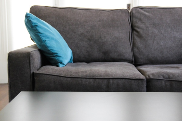grey empty couch
