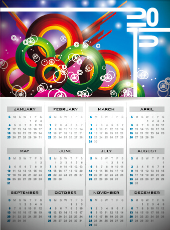 grid calendar15 with abstract background vector