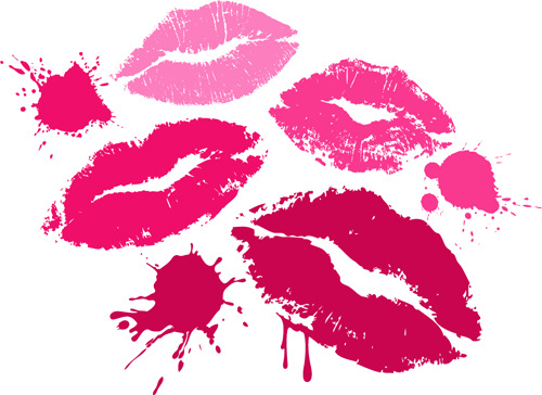 grunge lipstick design vector