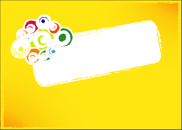 grungy banner yellow background