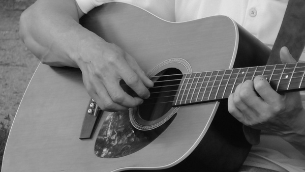 guitar black white instrument