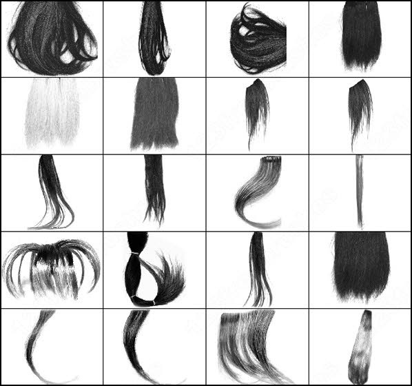 Hair brushes photoshop ps brushes free download 2,416 .abr files