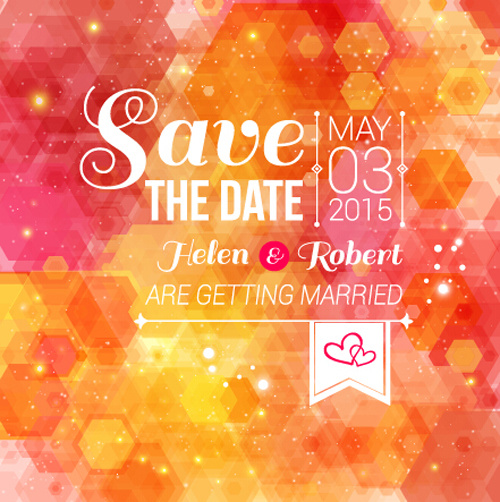 halation wedding invitation background vector 