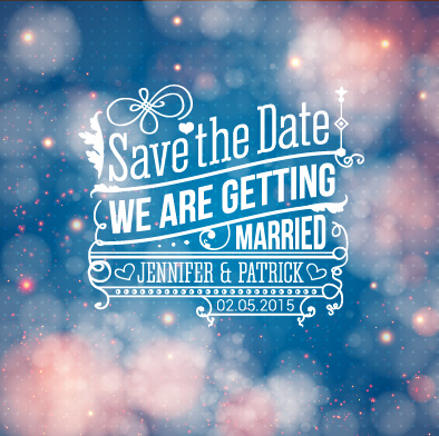 halation wedding invitation background vector