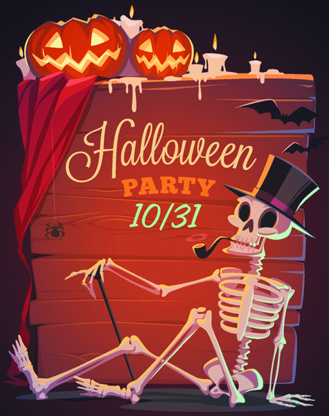 halloween creative background vector