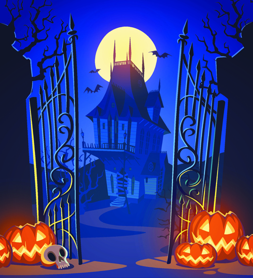 halloween creative background vector