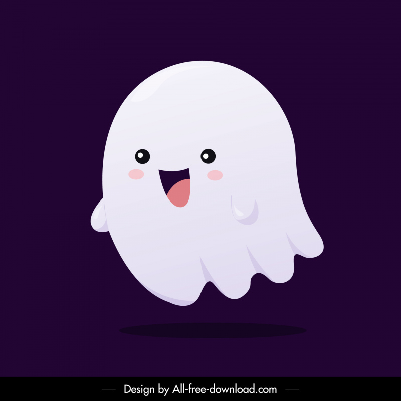 halloween ghost icon smiley sketch cute cartoon character 