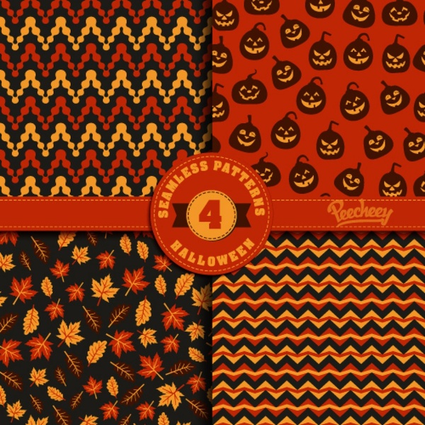 halloween seamless pattern illustratios