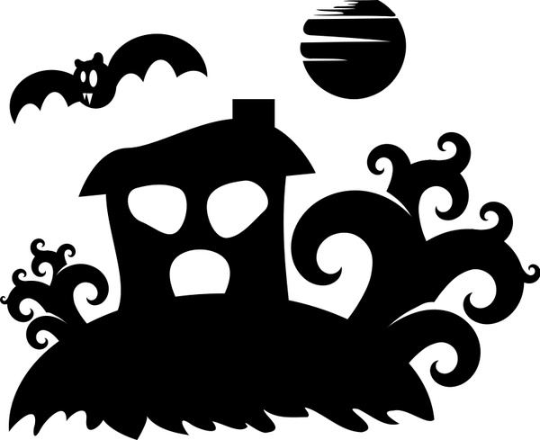 Download Halloween Spooky House Silhouette Free Vector In Open Office Drawing Svg Svg Vector Illustration Graphic Art Design Format Format For Free Download 53 90kb