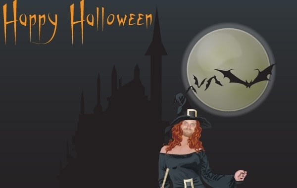 Halloween witch free vector