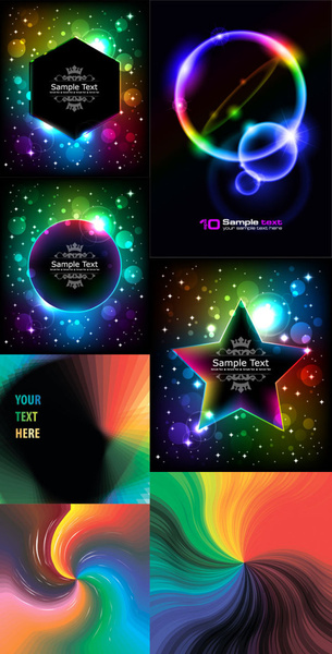halo color effect background vector