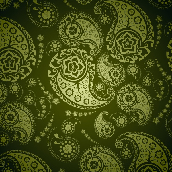 decorative pattern dark green abstract flat decor