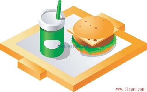 hamburger cola vector