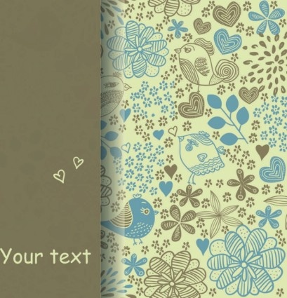 hand drawn floral pattern background vector