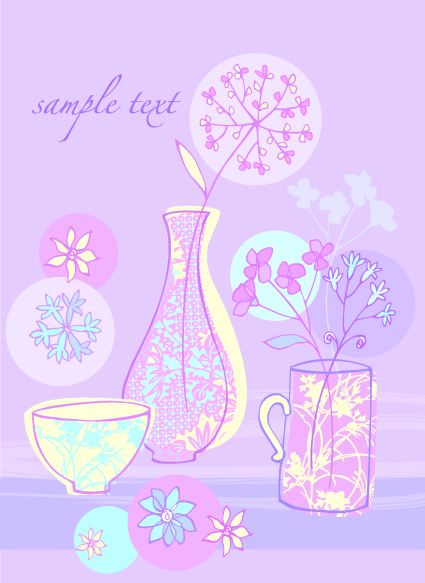 hand drawn flowers vector backgrounds art 