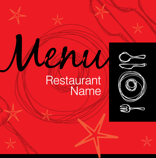 hand drawn restaurant menu vector