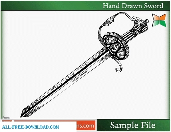 Hand Drawn Sword Free vector in Photoshop brushes abr ( .abr ) vector