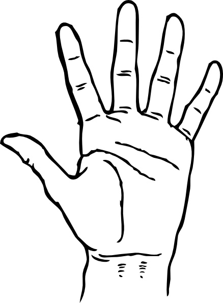 Hand Palm Facing Out clip art 