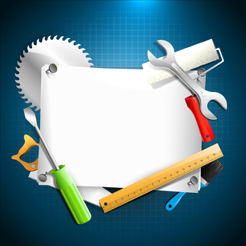 Hand tools vector backgrounds Free vector in Encapsulated PostScript ...