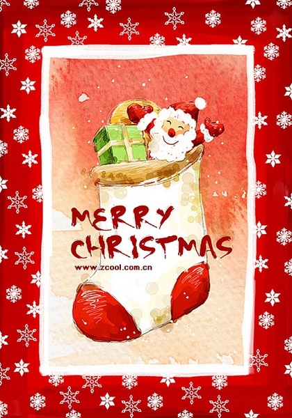 handpainted christmas posters psd layered 6 