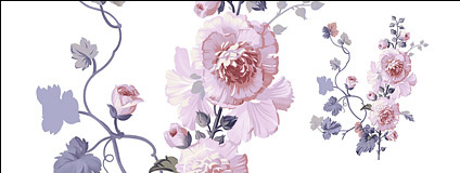 Hand-painted flowers layered material psd-11