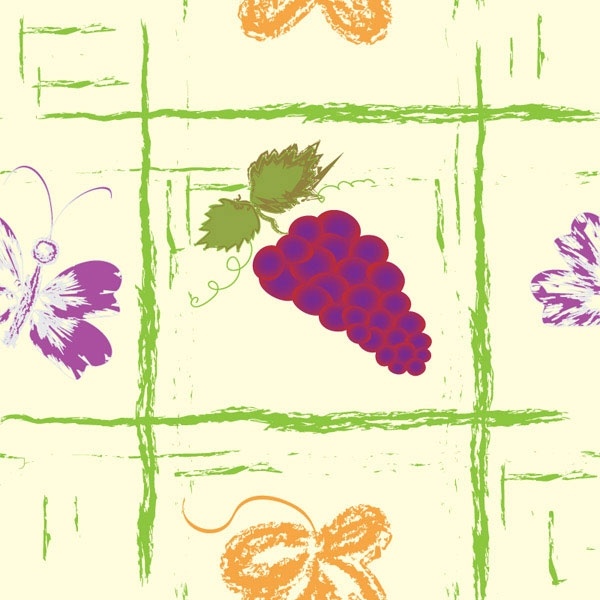 handpainted fruit background vector 5