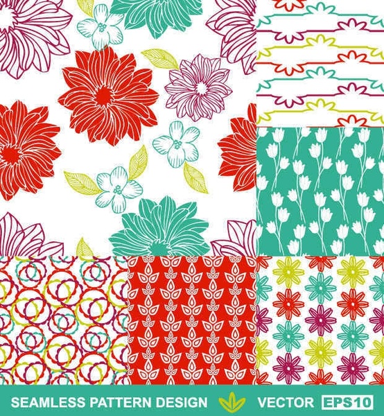 Hand-painted pattern background vector