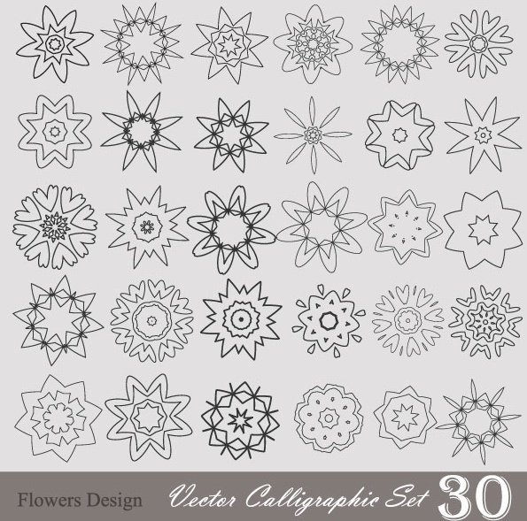 handpainted pattern style 01 vector