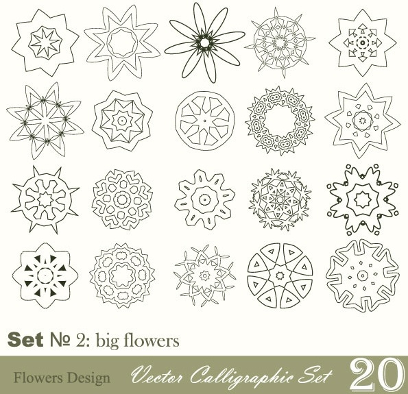 handpainted pattern style 02 vector