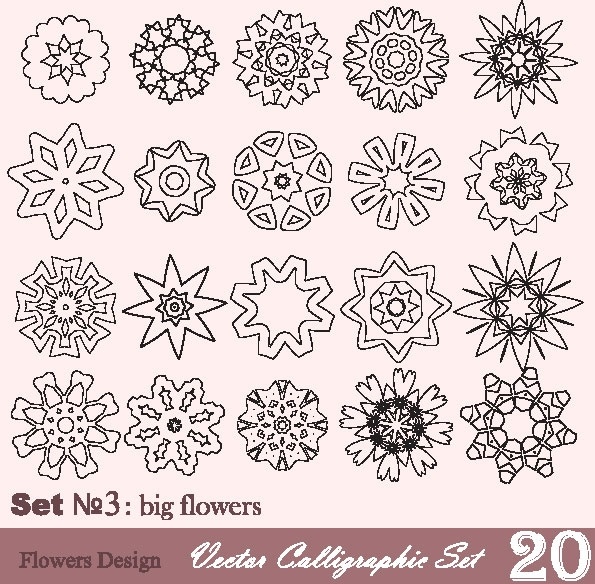 handpainted pattern style 03 vector