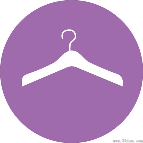 hanger icon vector purple background