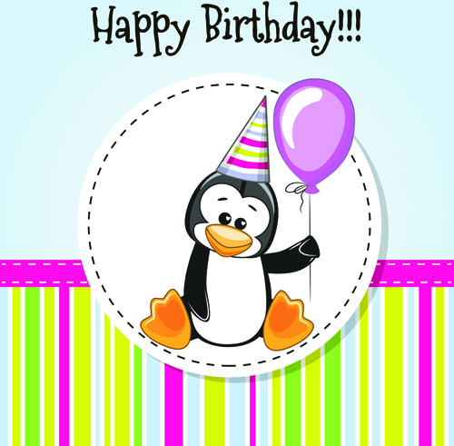 happy birthday baby greeting cards vector