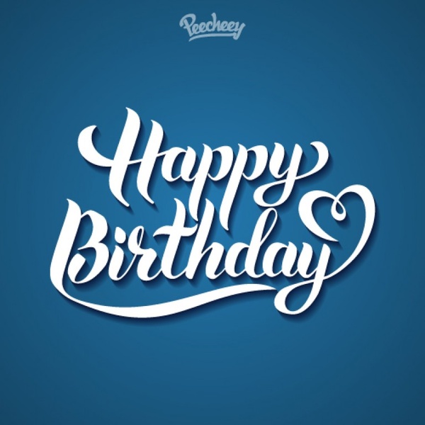 Happy birthday blue sign Vectors images graphic art designs in editable ...