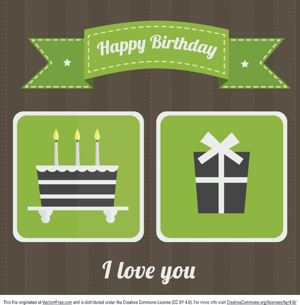 happy birthday vector card