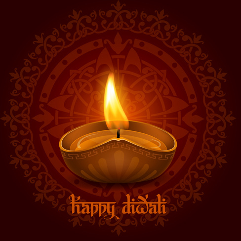 happy diwali ethnic styles background vectors