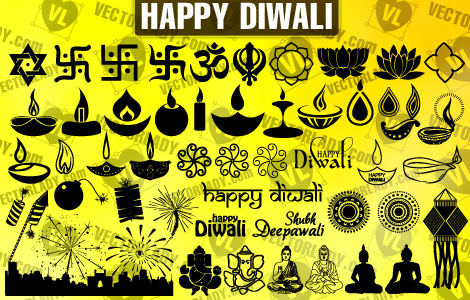 happy diwali symbols