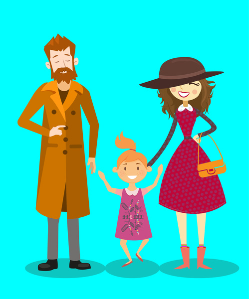 Happy family drawing vectors free download 104,449 editable .ai .eps .svg  .cdr files