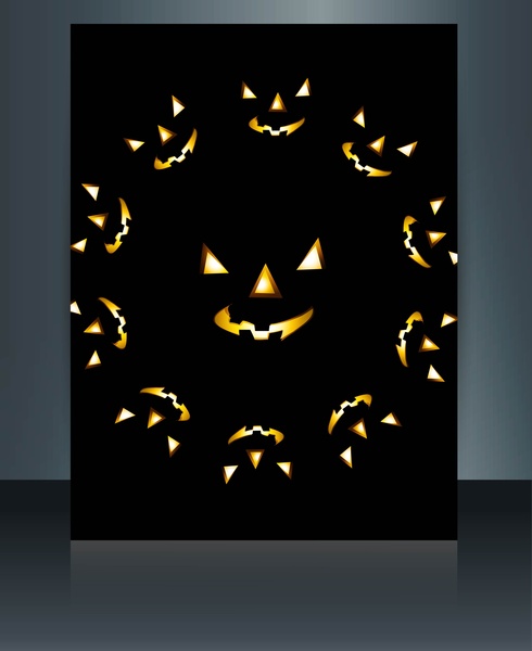 happy halloween brochure colorful vector illustration