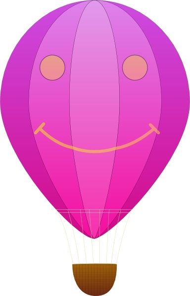 Happy Hot Air Balloon Cartoon clip art