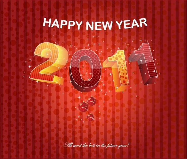 Happy New Year 2011 Vector Graphic