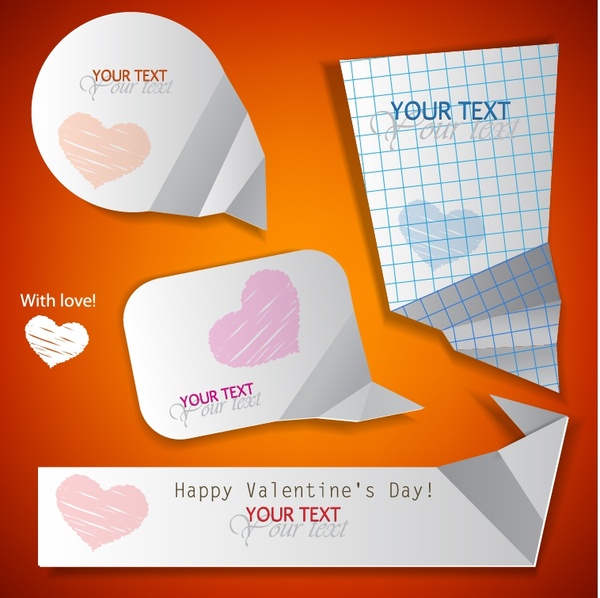 happy valentine39s day love silhouette vector dialog