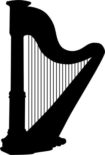 Harp Silhouette clip art