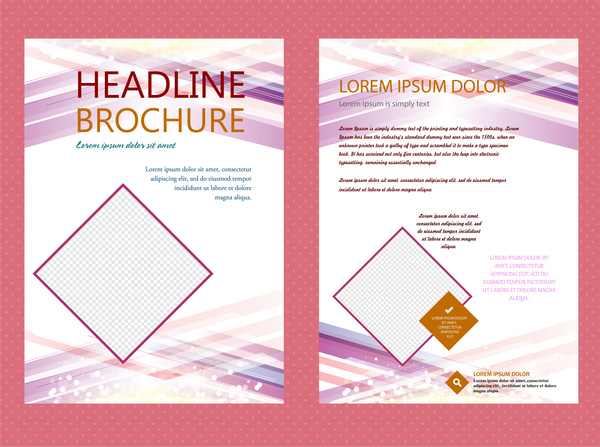 headline brochure vector design with abstract bright background