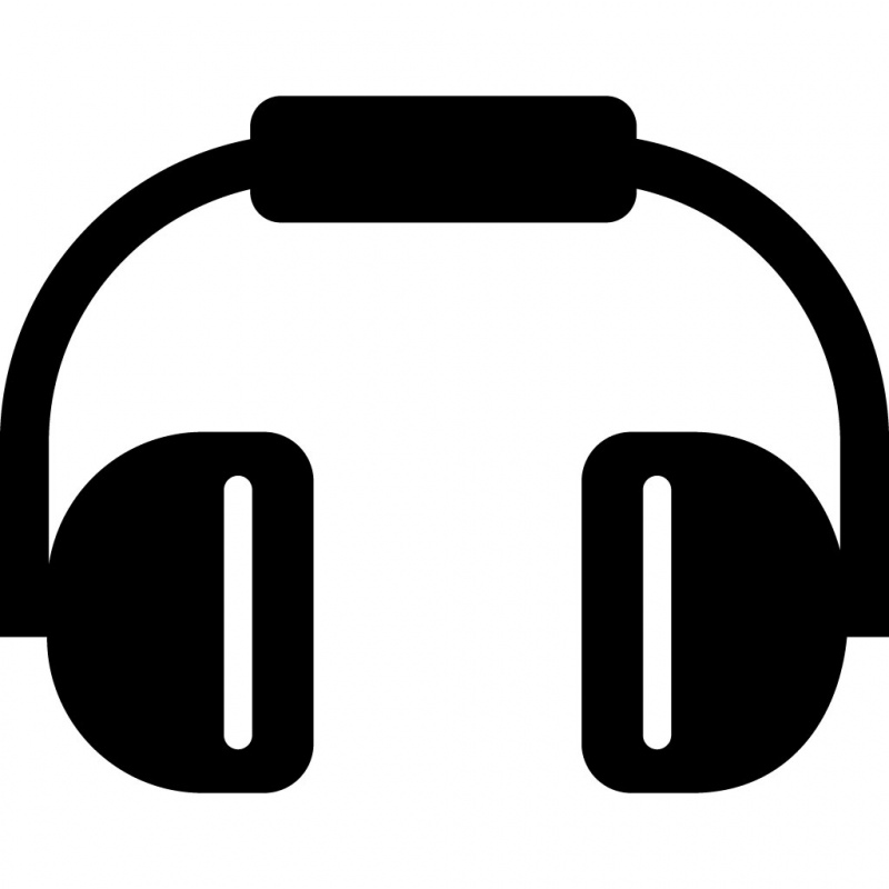 headphones alt sign icon flat symmetric silhouette sketch
