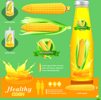healthy food flyer template vector