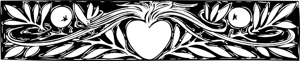 Heart And Branches Border clip art 